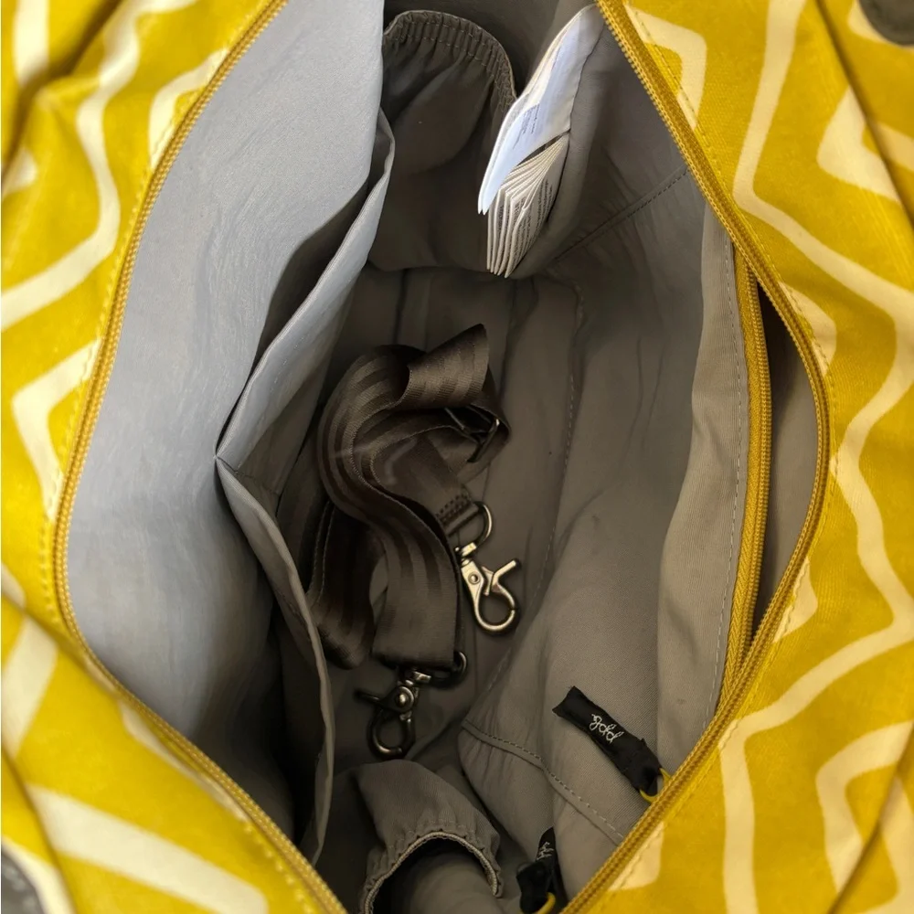 Petunia Pickle Bottom‎ Yellow and Gray Chevron Baby Bag